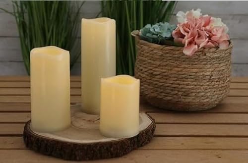 Posten Anker LED Outdoor Kerzen 3er Set, warm weiß mit Flackern, m...