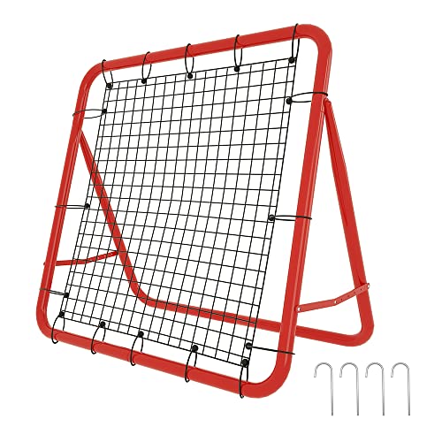 NAIZY Fußball Rebound Netz 100x65cm Prellwand Kicker faltbar mit 4...