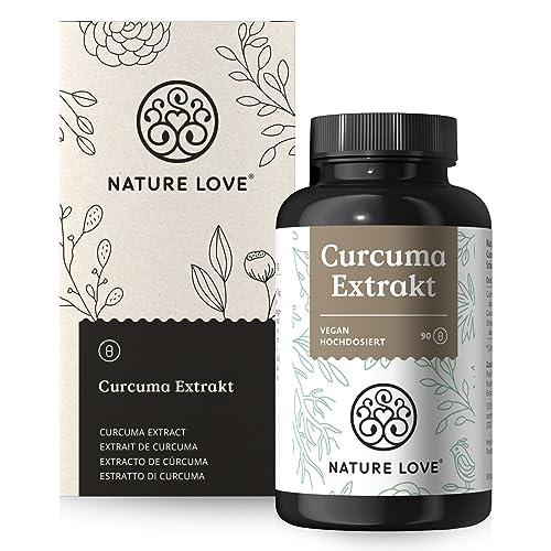 NATURE LOVE Curcuma Extrakt 15000-90 Kapseln - Hochdosiert: Curcu...