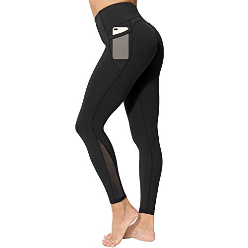 neppein Sport Leggings mit Taschen,Damen High Waist Blickdicht Legg...