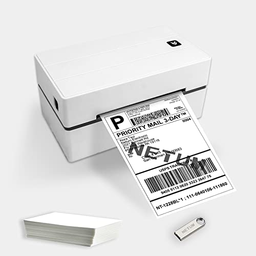 NETUM NT-LP110F Thermoetikettendrucker, mit 150 mm s Thermodrucker,...