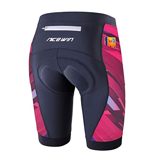 NICEWIN 3D-gepolsterte Fahrrad-Shorts für Damen, hohe Taille, schn...