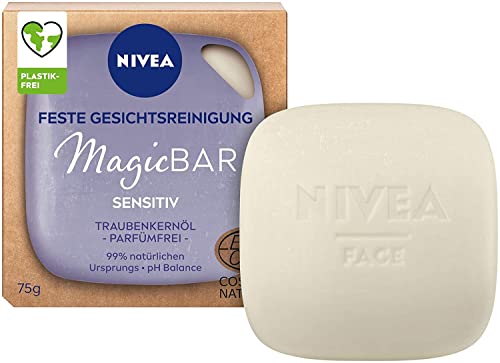 NIVEA MagicBar Feste Gesichtsreinigung Sensitiv (75g), parfümfreie...