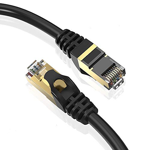 Nrqshte Cat 8 Netzwerkkabel-2m x 2 Stück LAN Kabel-40Gbps 2000Mhz ...