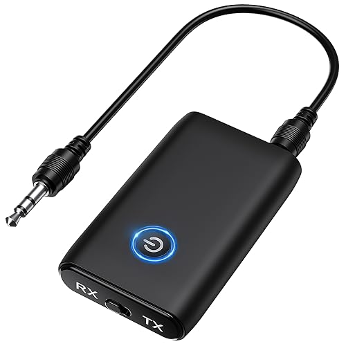 OQIMAX Bluetooth Adapter Audio, 2 in 1 Bluetooth 5.0 Sender Empfän...