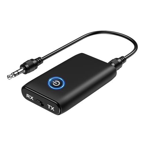 ORIA Bluetooth Aux Adapter, 2 in 1 Bluetooth 5,0 Empfänger, Mini B...