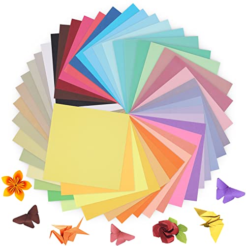 Origami Papier 50 Farben 100 Blatt 15 x 15 cm - Doppelseitiges farb...