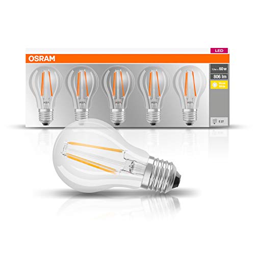 Osram LED Base Classic A Lampe, Sockel: E27, Warm White, 2700 K, 7 ...