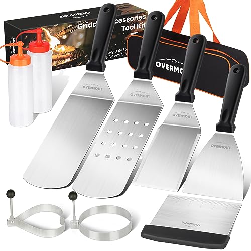 Overmont Grillspachtel Grillbesteck Set TÜV-Zertifiziert Grillwend...