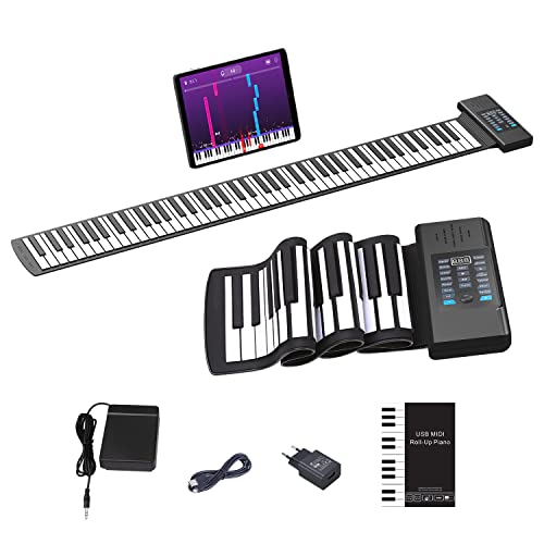 OYAYO Rollpiano 88 Tasten Roll Up Piano Keyboard Unterstützt MIDI-...