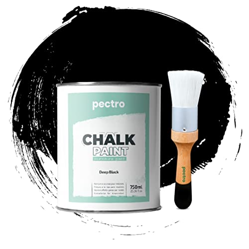PACK Kreidefarbe für möbel 750ml + Malerpinsel speziell für Chal...