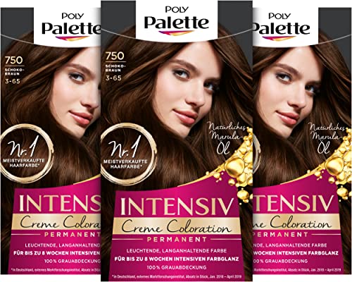 Palette Intensiv Creme Coloration 3-65 750 Schokobraun Stufe 3 (3 x...