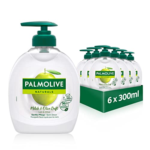 Palmolive Seife Naturals Olive & Milch 6x300ml - flüssige Handseif...