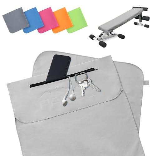 Pameil Fitness Handtuch mit Reißverschluss Tasche |120x50cm| Gym M...