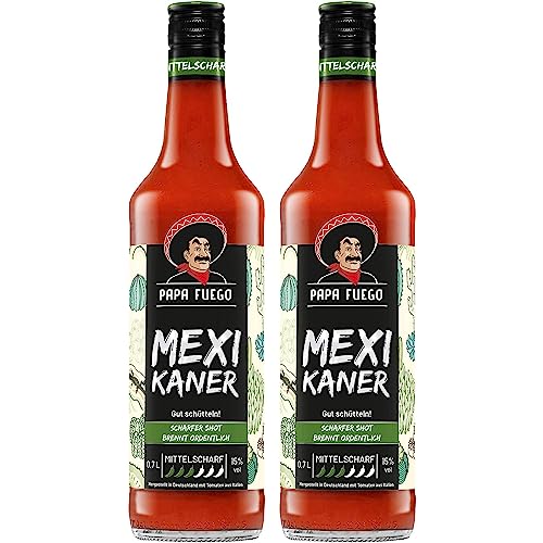 Papa Fuego Mexikaner (2 x 0.7 l) | Mittelscharfer Tomatenschnaps...