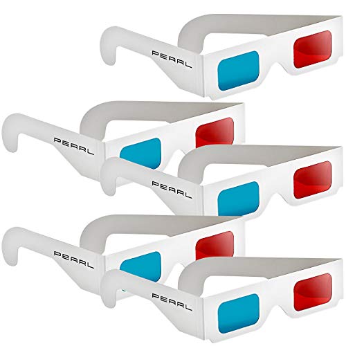 PEARL Anaglyphenbrille: 3D-Brillen rot Cyan im praktischen 5er-Spar...