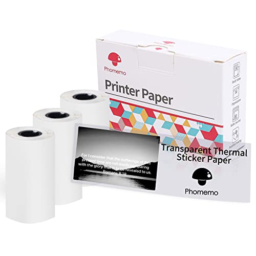Phomemo Transparent Drucker Papier - M02 M02Pro M02S M03 M03AS M04S...