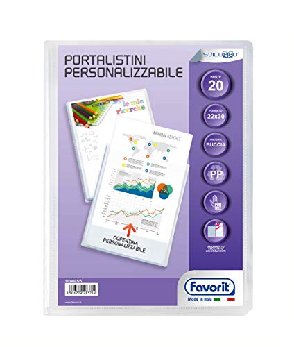 Portalistini personalizzabili Sviluppo Favorit 22x30 cm 20 buste 05...