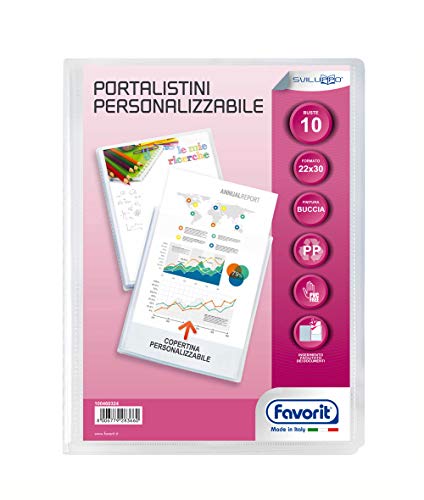 Portalistini personalizzabili Sviluppo Favorit 22x30 cm 10 buste 05...