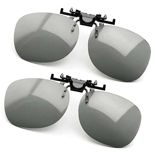 PRECORN 2er Set 3D Brille Clip-On für Brillenträger - Passive 3D-...