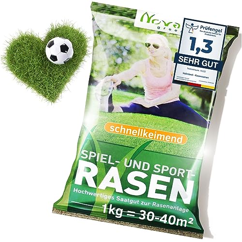 Premium Rasensamen schnellkeimend 1kg = 30-40m² Rasen | dürreresi...