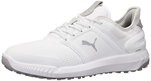 PUMA Herren Ignite Elevate Golfschuh, Weiß Silber, 44 EU...