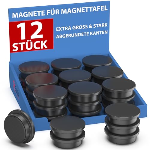 REORDA Magnete für Magnettafel stark - 12x Starke Magnete für W...