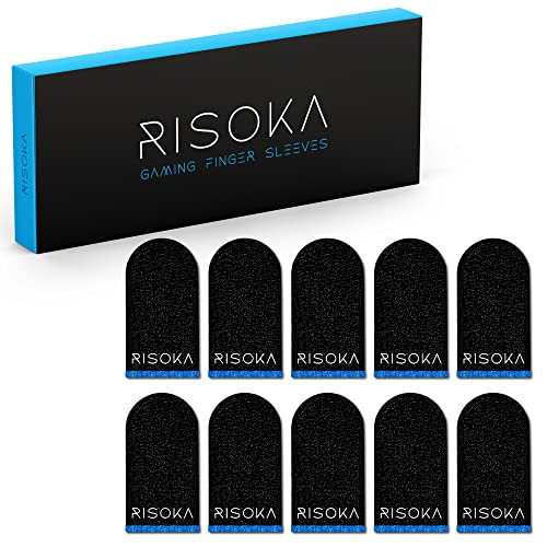 RISOKA 10 Stück Gaming Finger Sleeves - Für Mobile Gaming - PUB...