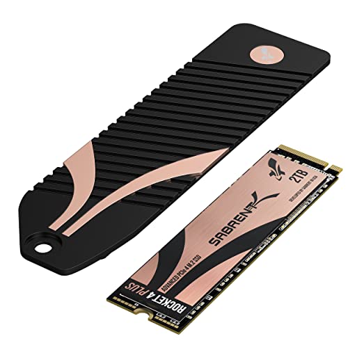 Sabrent M.2 NVMe SSD 2TB Gen 4 mit PS5 Kühlkörper, Internes Solid...