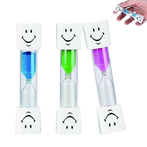 Sanduhr Zähneputzen Kinder 3 Stück Sanduhr Timer Smiley Zähneput...