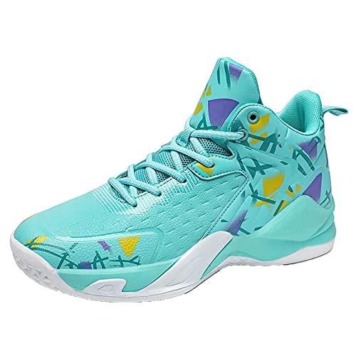 SDEQA Männerbasketballschuhe High Top Mode -Sneaker Im Freien Leic...