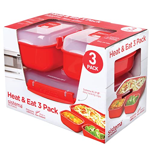 Sistema Microwave-Heat & Eat Frischhaltedosen Set | 3 rechteckige ...