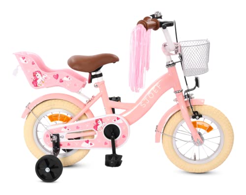 SJOEF Dolly Kinderfahrrad 12 Zoll | Kinder Fahrrad für Mädchen Ju...