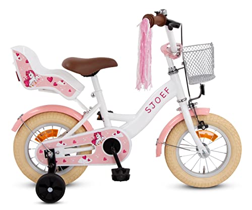 SJOEF Dolly Kinderfahrrad 12 Zoll | Kinder Fahrrad für Mädchen Ju...