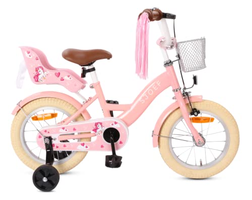 SJOEF Dolly Kinderfahrrad 14 Zoll | Kinder Fahrrad für Mädchen Ju...