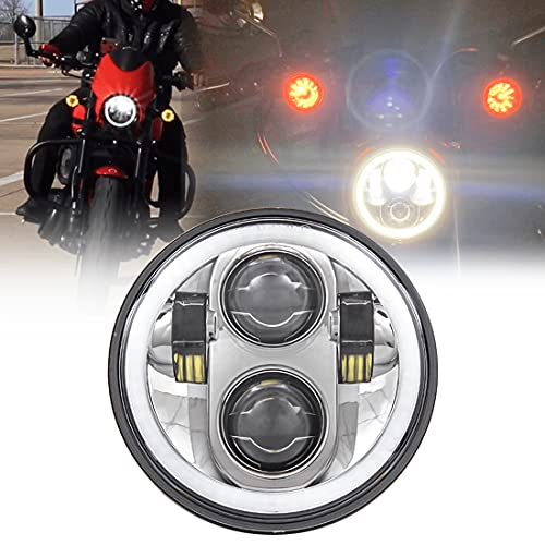 SKUNTUGUANG 5,5-Zoll-Rund-LED-Motorrad-Scheinwerfer mit 45W Leistun...