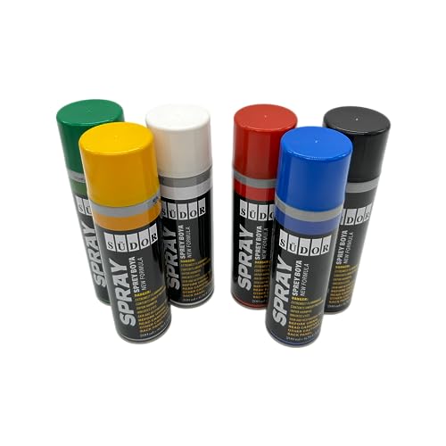 Sprayfarben-Set 6 Farben je 200 ml. Schnelltrocknende Graffiti-Farb...