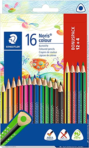 STAEDTLER Buntstifte Noris Colour, erhöhte Bruchfestigkeit, Dreika...