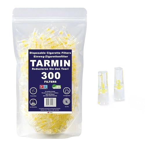 TARMIN Teerfilter für Zigaretten - Zigarettenfilter 8mm 300 Stück...