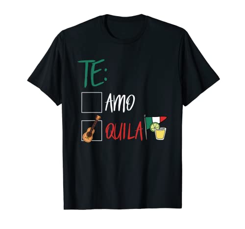 Te Amo Tequila Tequila Trinkflasche, mexikanisches Trinken T-Shirt...