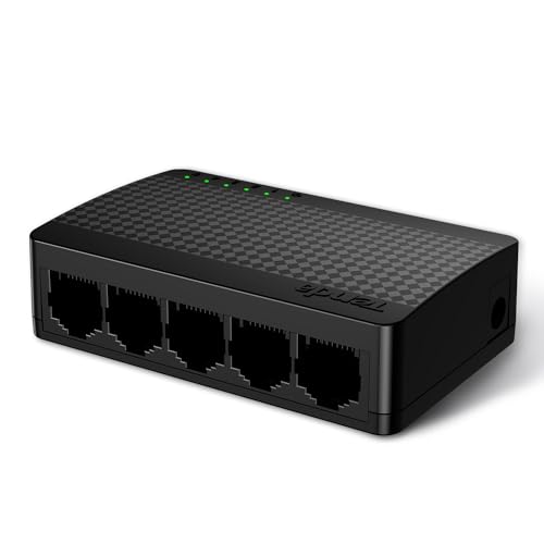 Tenda Mini Switch 5 Port Gigabit LAN Switch, RJ45 Ethernet Switch L...