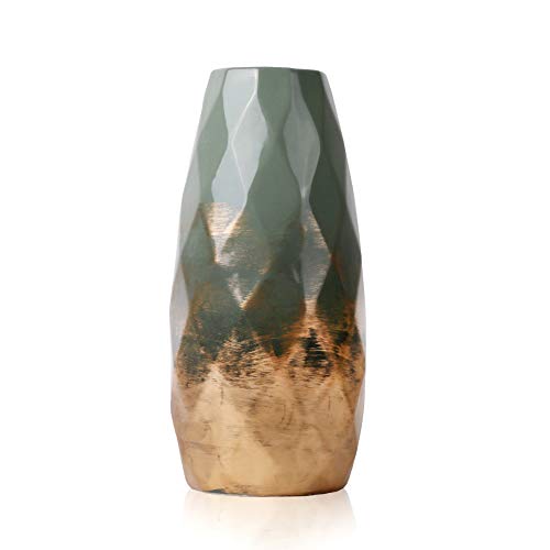 TERESA S COLLECTIONS Grüne Golde Keramik Vase Kleine Blumenvase Mo...