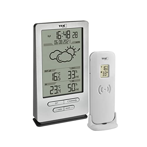 TFA Dostmann Funk Wetterstation Xena, 35.1162.54, mit Außensensor,...