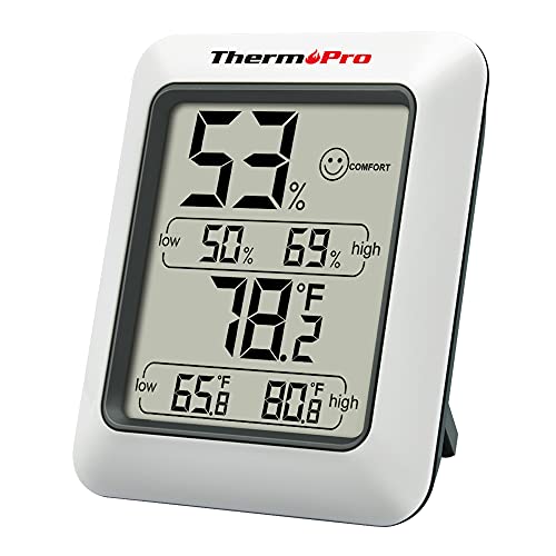 ThermoPro TP50 digitales Thermo-Hygrometer Innen Thermometer Raumth...
