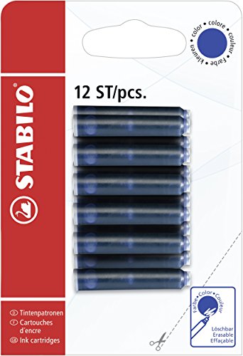Tintenpatronen zum Nachfüllen - STABILO Refill - 12er Pack - blau ...