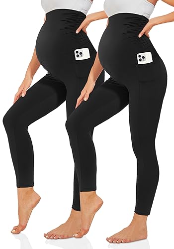 TNNZEET Umstandsleggings Damen Blickdicht Schwangerschaft Leggings ...