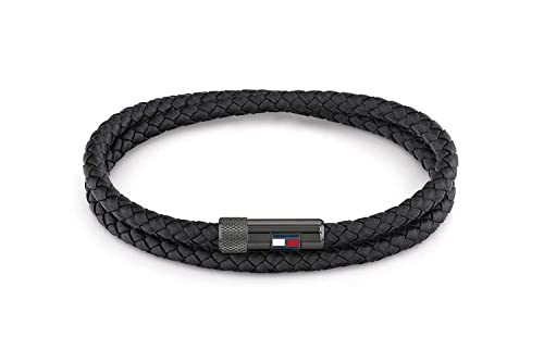 Tommy Hilfiger Jewelry Armband für Herren aus Leder Schwarz - 2790...