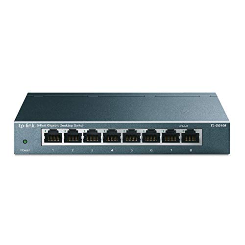 TP-Link TL-SG108 8-Port Gigabit Netzwerk Switch (Plug-and-Play, 8* ...