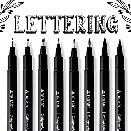 Tritart Kalligraphie Stifte Set – 8 Pinselstifte, Brush Pens mit ...