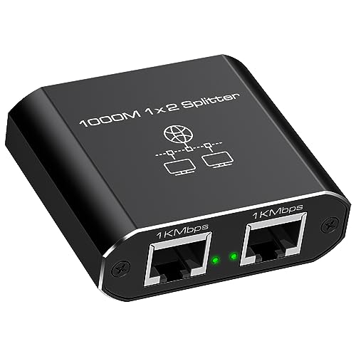 VEDINDUST Lan Splitter 1 auf 2 1000Mbps Ethernet Splitter Lan Switc...